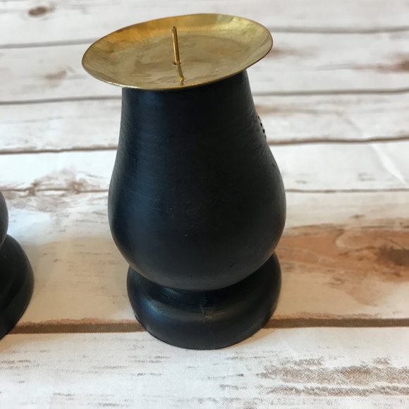 Handmade Beaded Wood Candle Holders - Picture 5 of 7